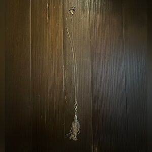 BaubleBar 30-33” gold tone tassle necklace